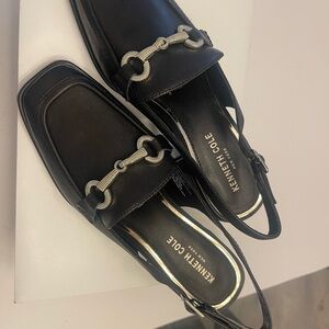 Reaction Kenneth Cole Black Flats with Silver Trim